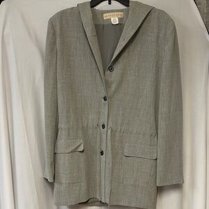 Apostrophe Gray Blazer with Hood